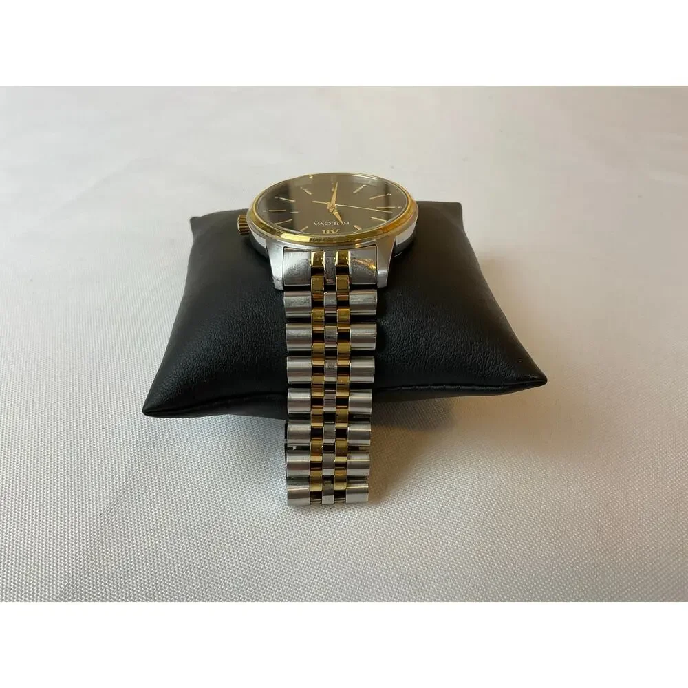 Bulova Two Tone Black Dial, about 40mm